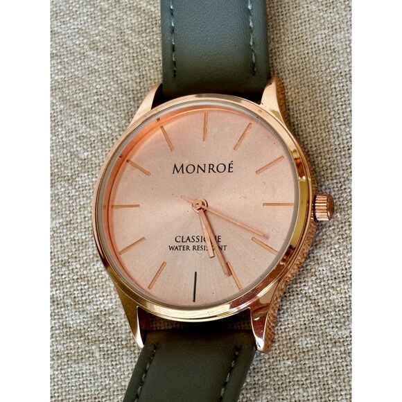 Monroe Classique rose gold quartz women's watch working - Picture 1 of 5